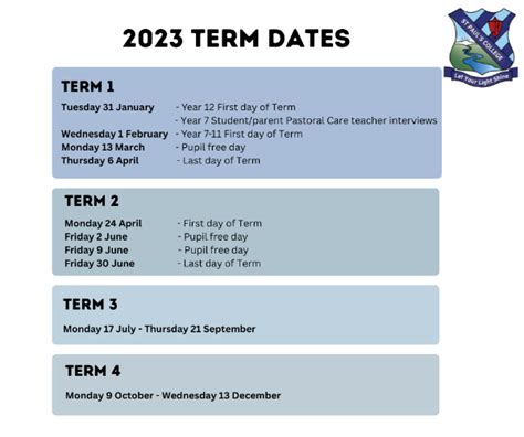 michaela terms and dates
